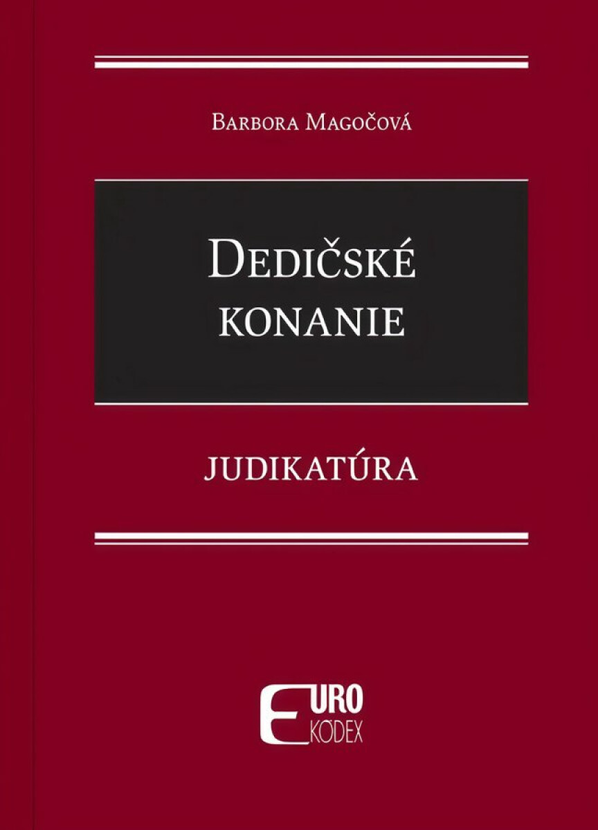 Kniha Dedičské konanie