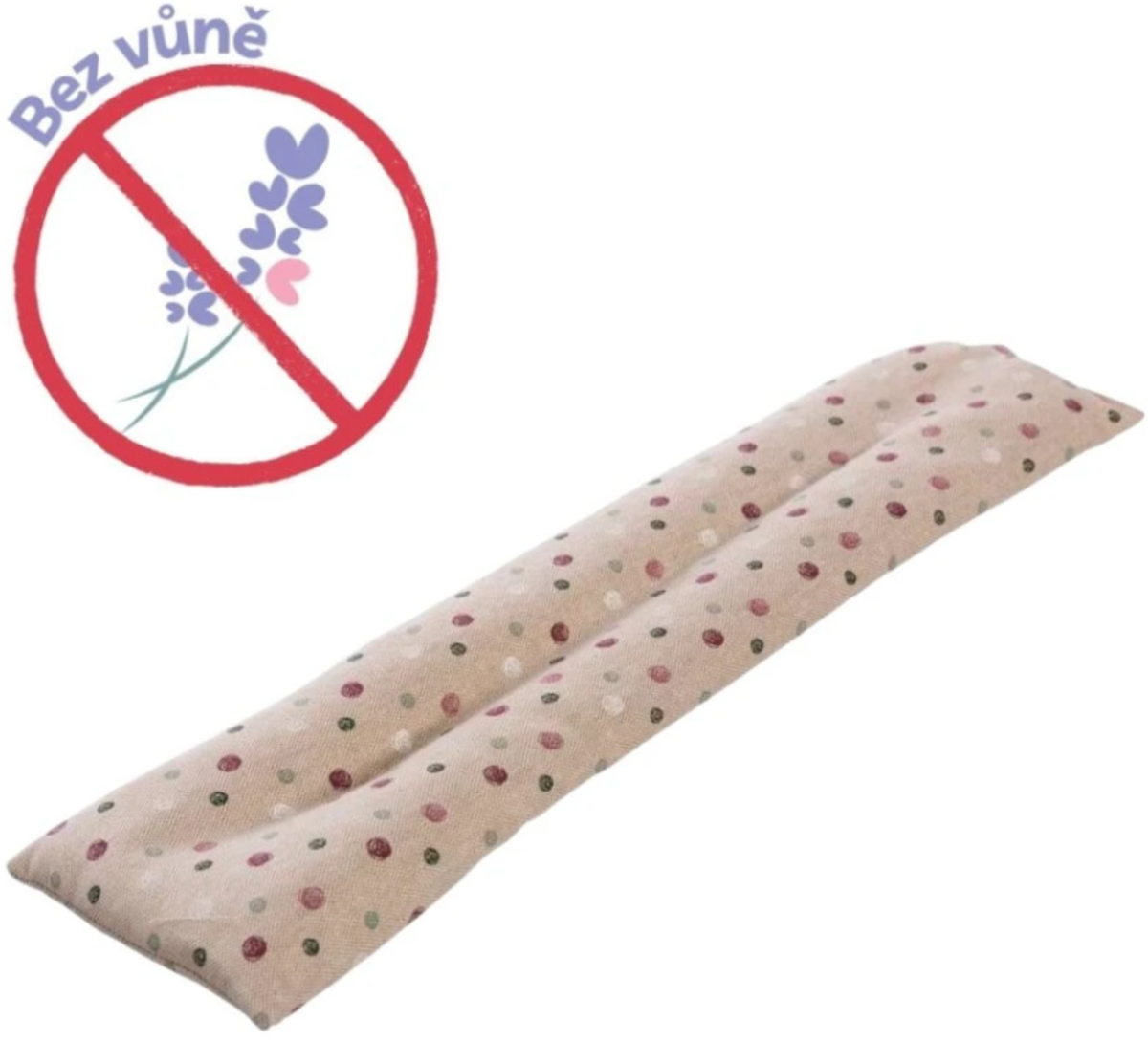 Levně Krkohřej - nahřívací polštářek, puntík na režné (bez vůně)
