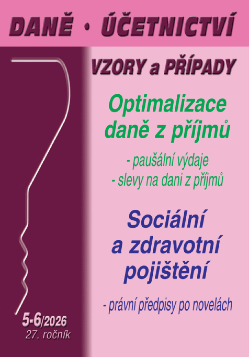Kniha DÚVaP 5-6/2026 Optimalizace daně, Pojištění – zdravotní, sociální, nemocenské
