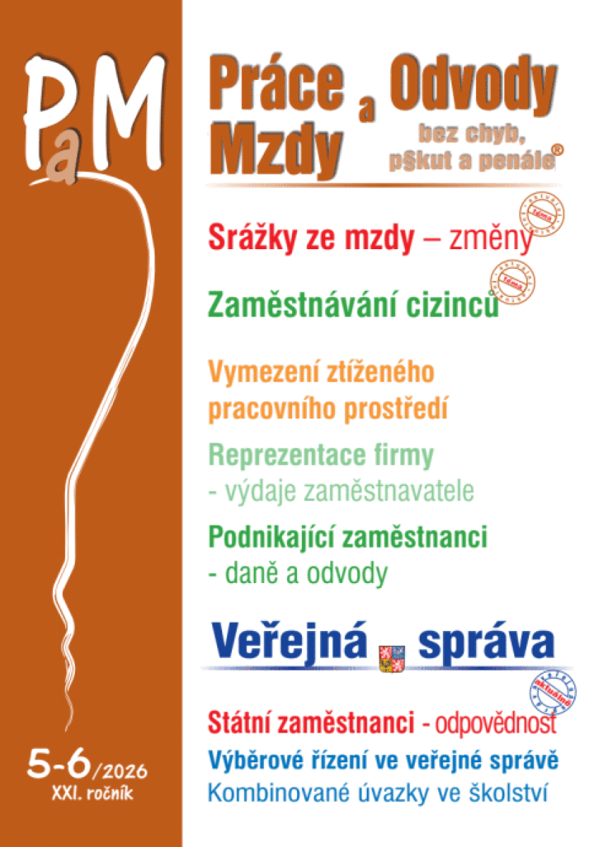 Kniha PaM 5-6/2026 Změny srážek ze mzdy