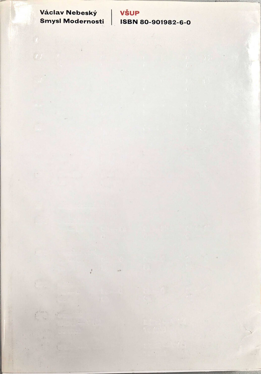 Kniha Smysl modernosti (poškozená)