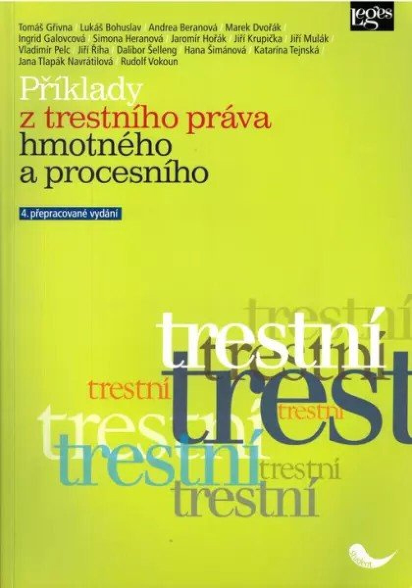 Kniha Příklady z trestního práva hmotného a procesního