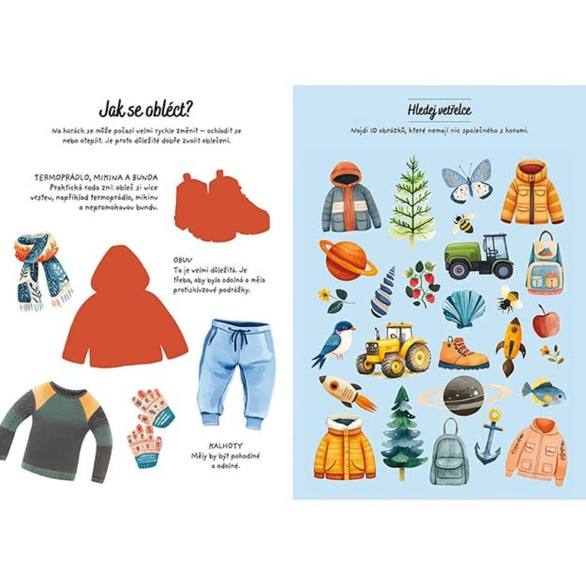 Samolepkové aktivity Na horách