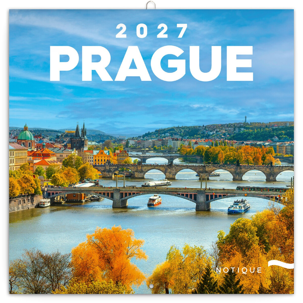 Kalendář 2027 poznámkový: Praha 2027, 20 x 20 cm