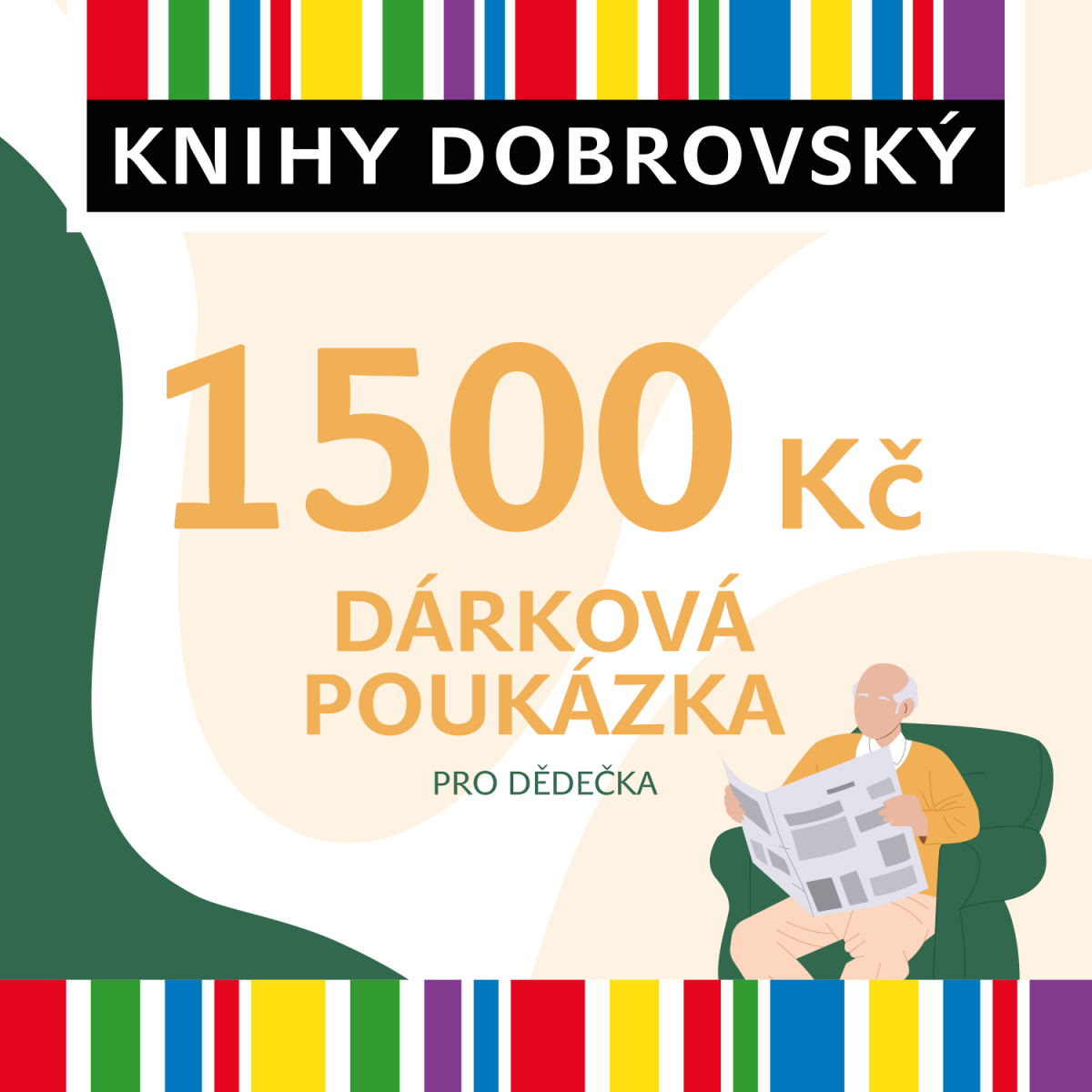 Elektronická dárková poukázka pro dědečka 1500 Kč