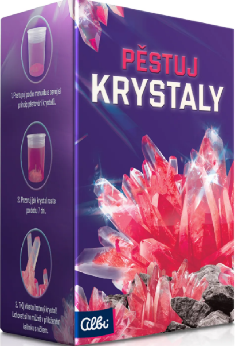 Červené krystaly