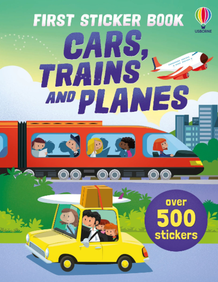 Kniha First Sticker Book Cars, Trains and Planes