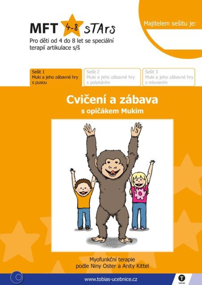 Kniha Muki a jeho zábavné hry s pusou – sešit 1