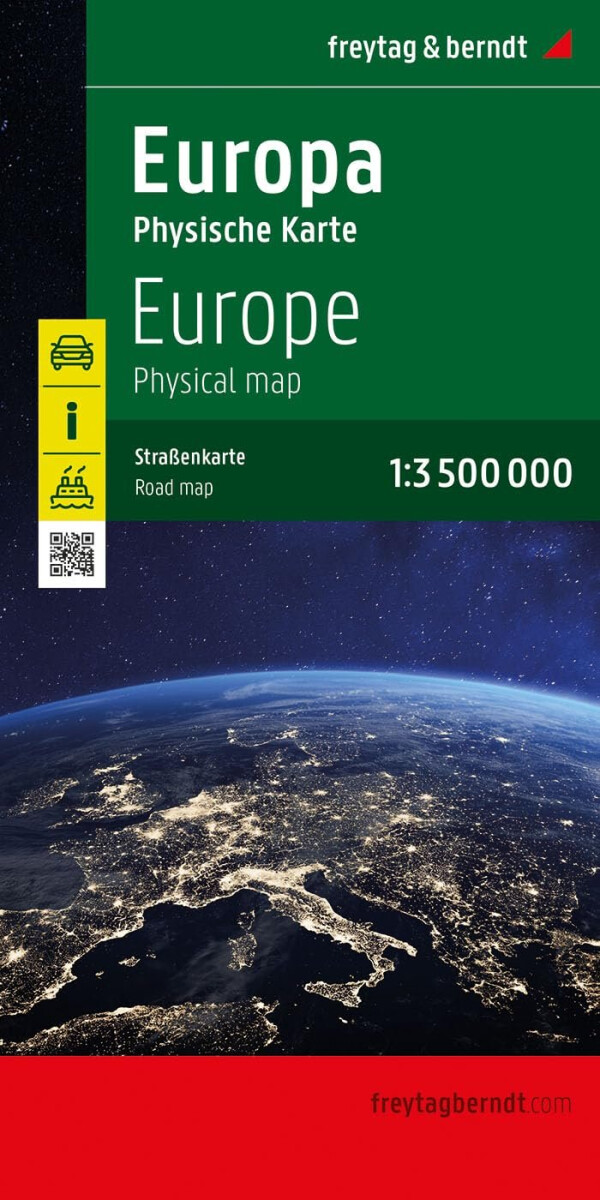 Evropa 1:3 500 000 / silniční mapa (fyzická)