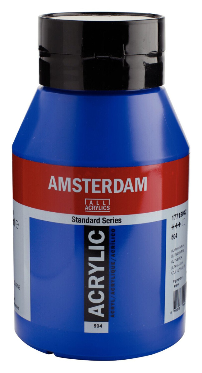 Akrylová barva Amsterdam Standard, 1 litr - 504 Ultramarine