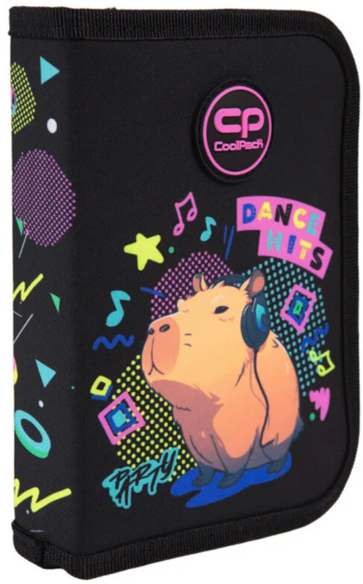 Penál jednokomorový bez výbavy Coolpack Clipper Capybara Music