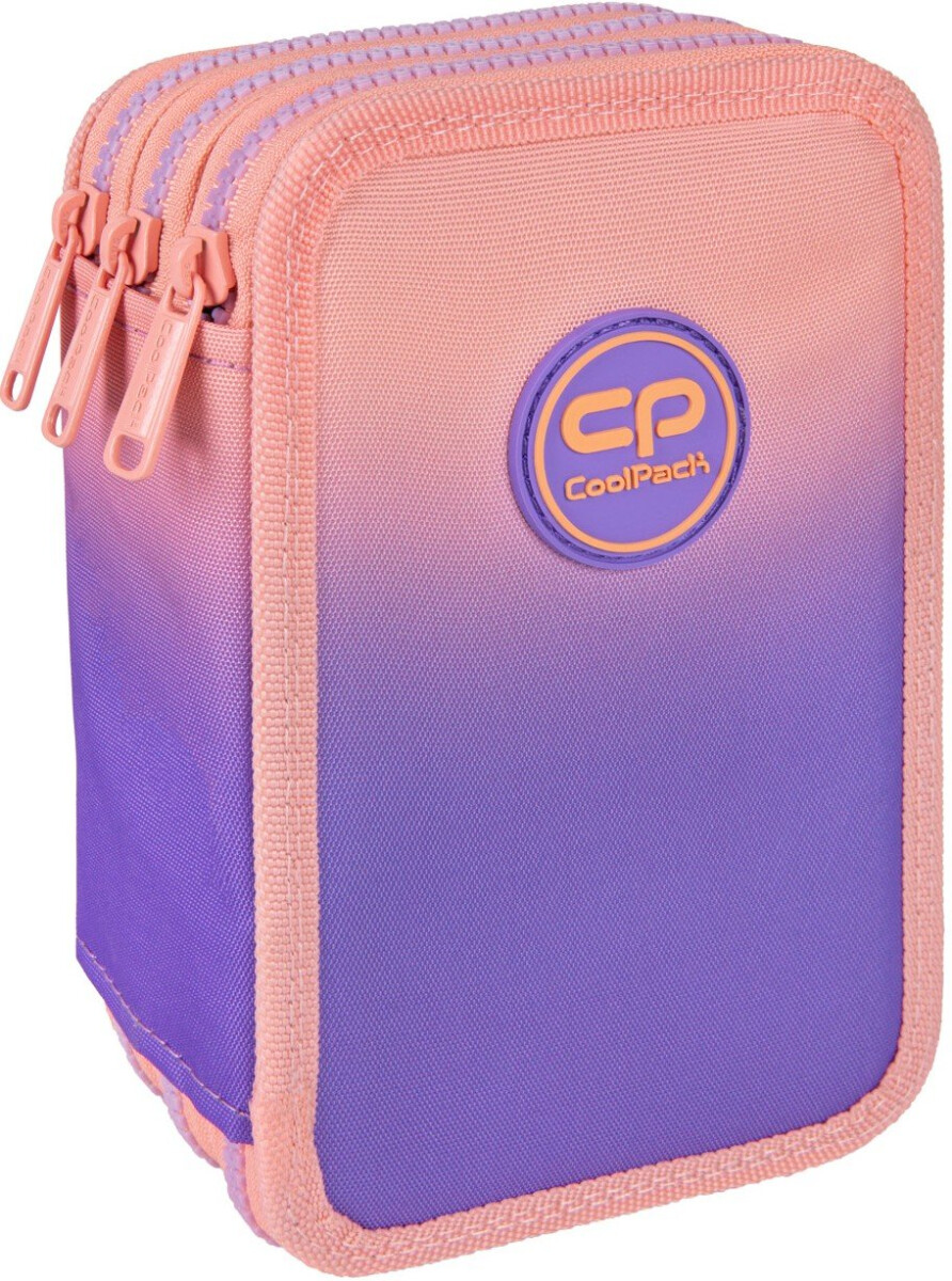 Tříkomorový penál s vybavením Coolpack Jumper 3 GRADIENT BERRY