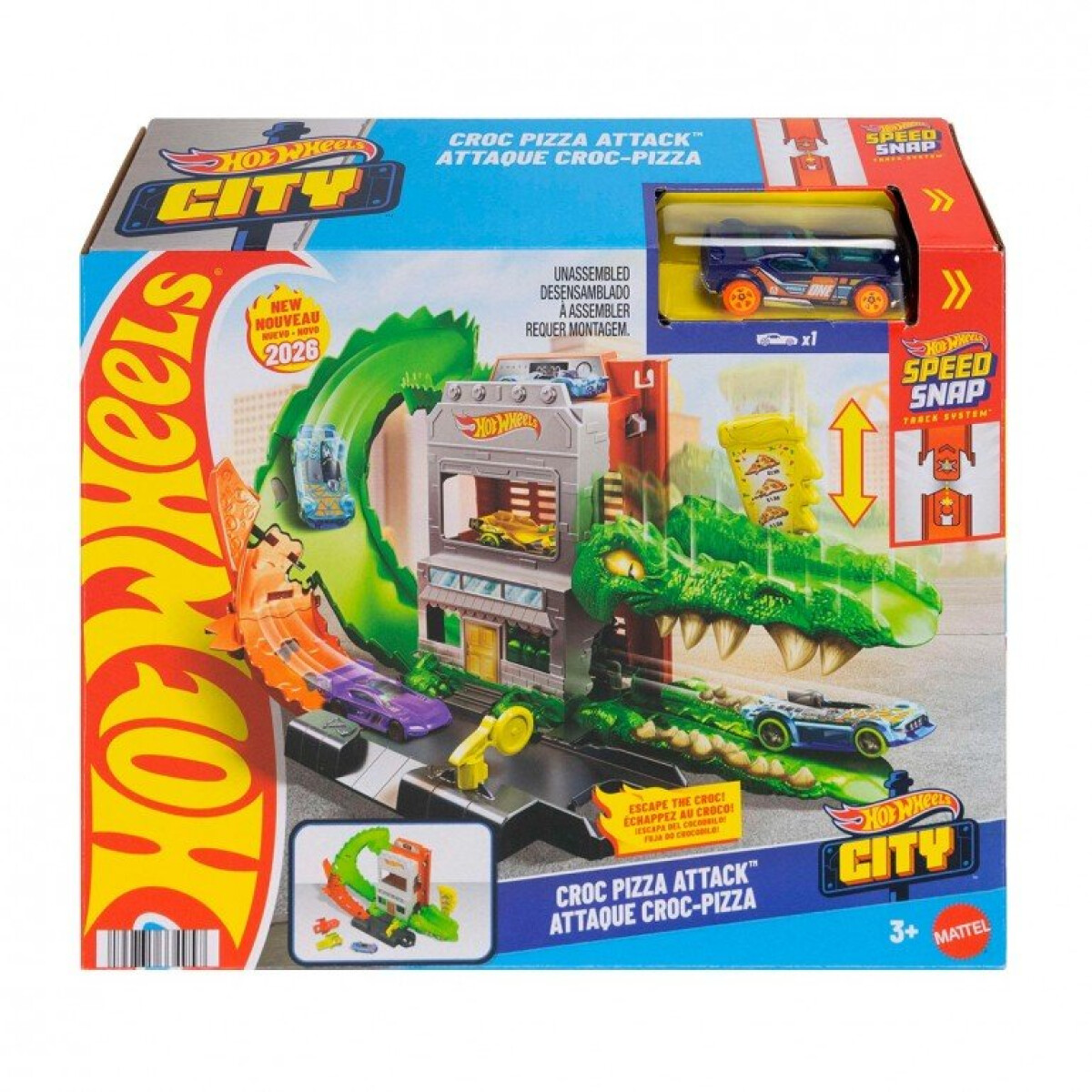 HW CITY CROC PIZZA ATTACK - Hot Wheels