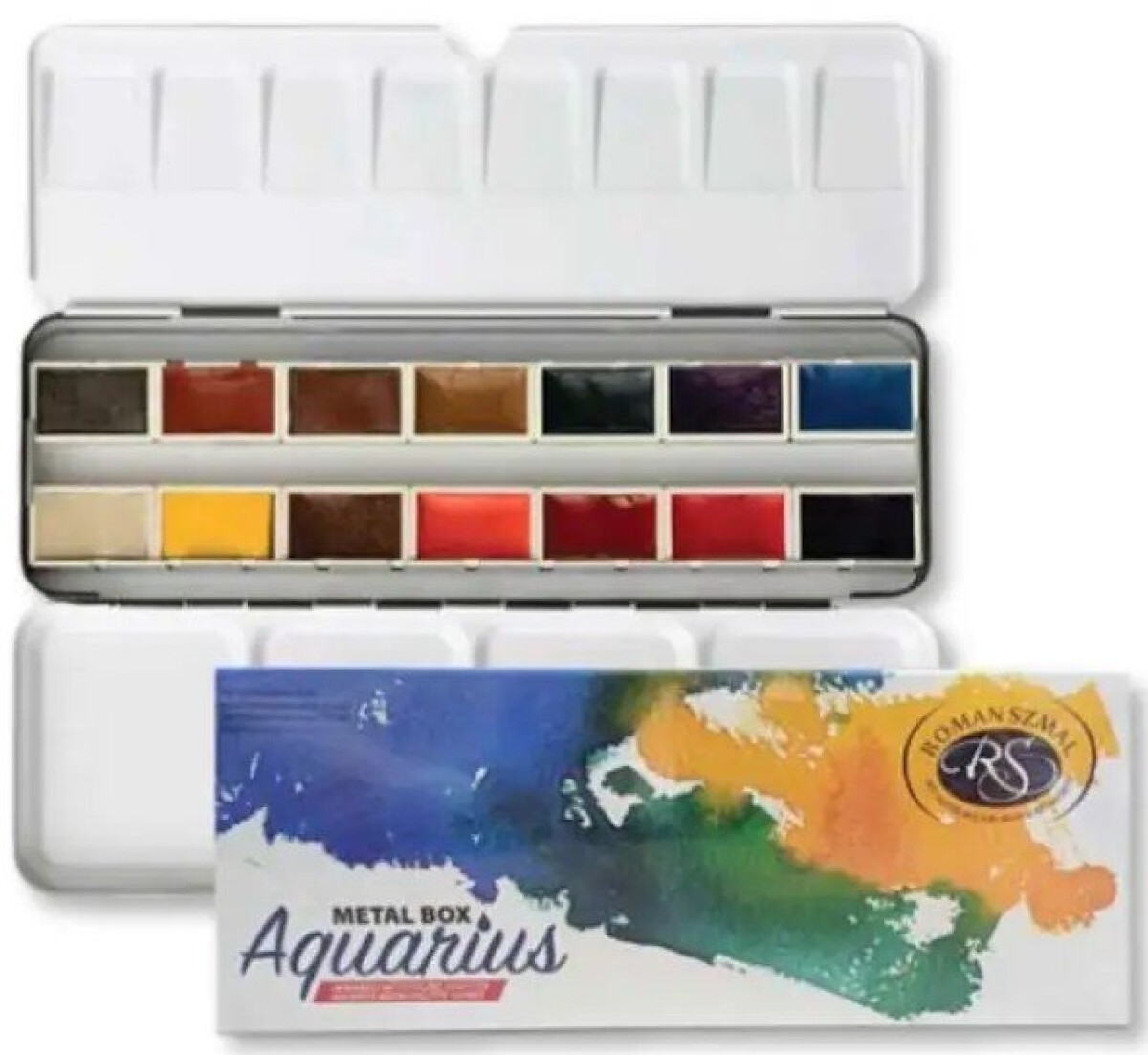 Aquarius Full Pan MIXING PALETTE 14ks kov. pouzdro