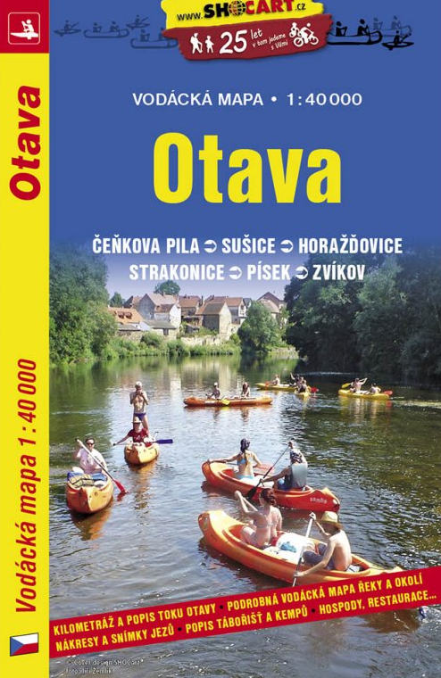 Otava vodácká mapa