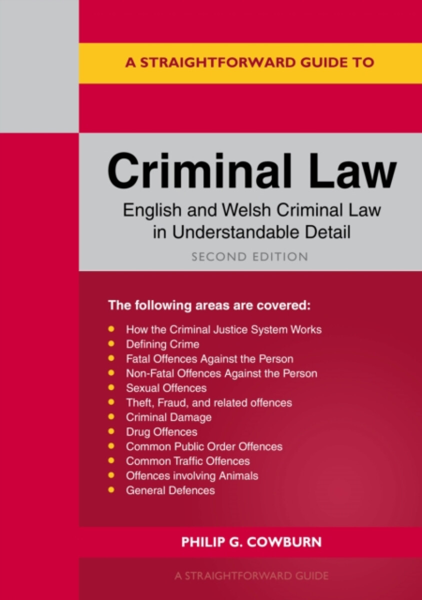 Kniha Straightforward Guide to Criminal Law