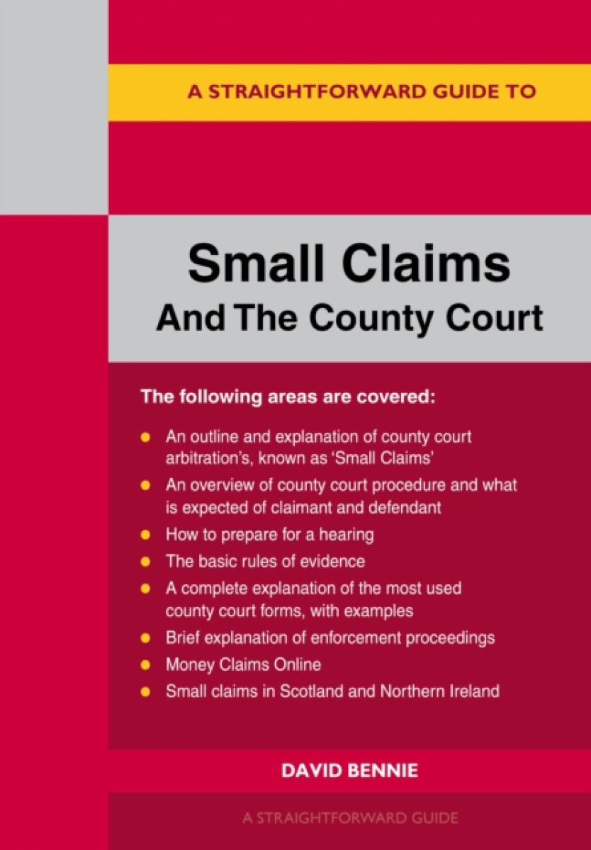Kniha A Straightforward Guide to Small Claims and the County Court