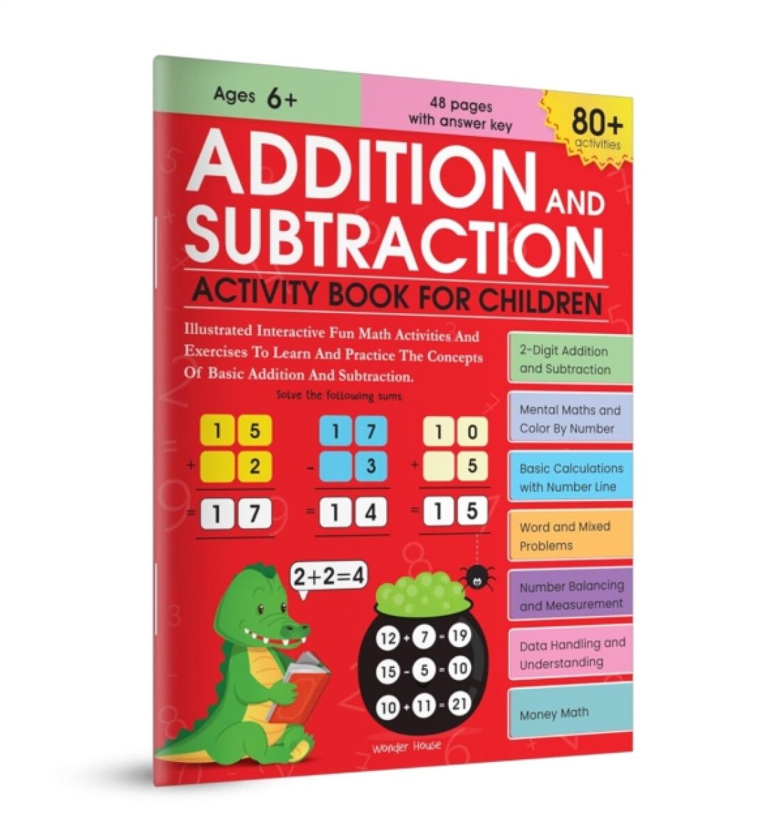 Kniha Addition and Subtraction Activity Book for Children - 80+ Activities Inside