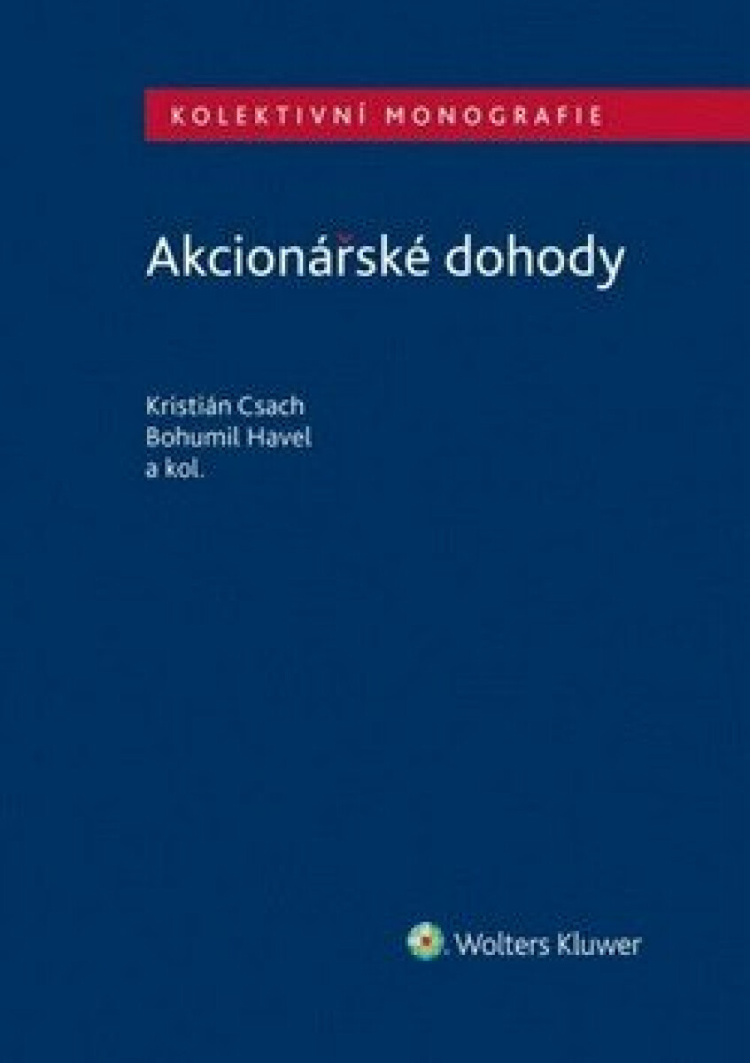 Kniha Akcionářské dohody