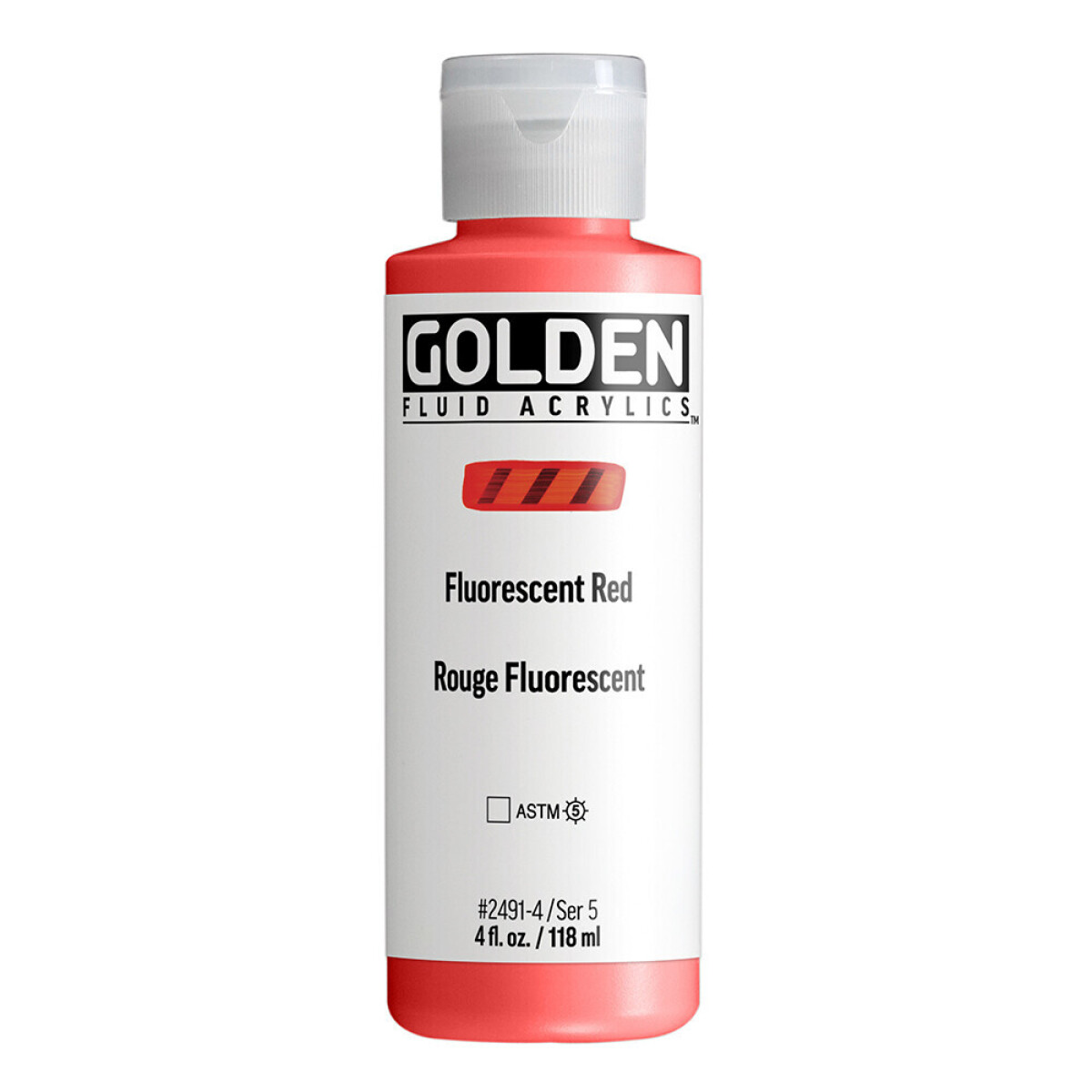 Akrylová barva Golden Fluid 118 ml - Fluorescent Red 2491