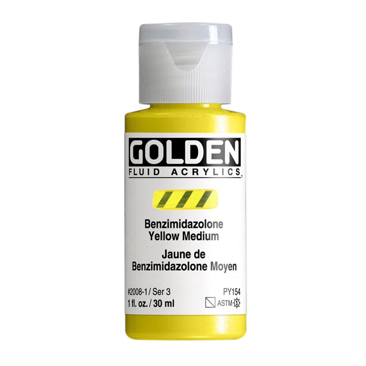 Akrylová barva Golden Fluid 30 ml -  Benzimidazolone Yellow Medium 2008