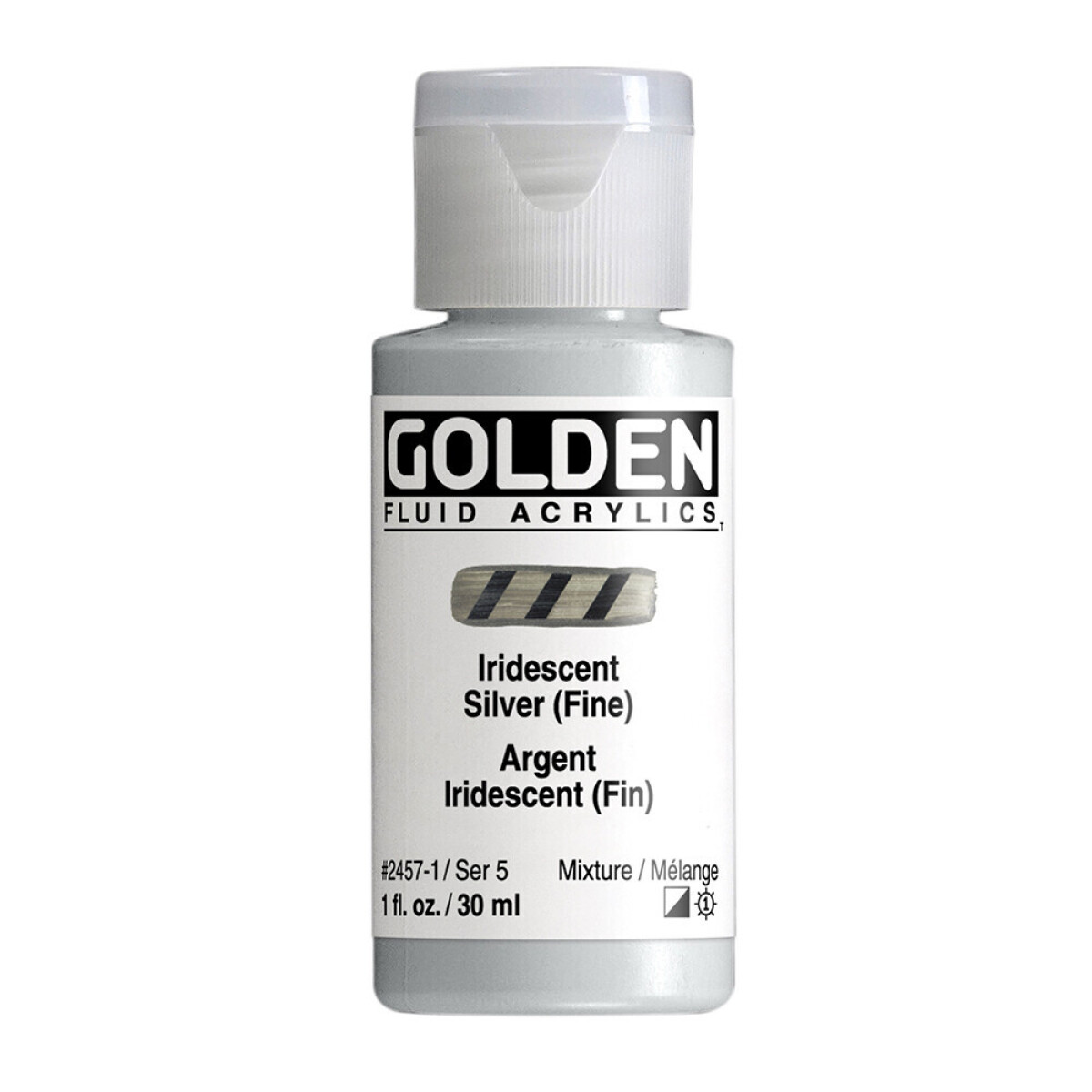 Akryl Golden Fluid 30ml – 2457 Iridescent Silver (Fine)