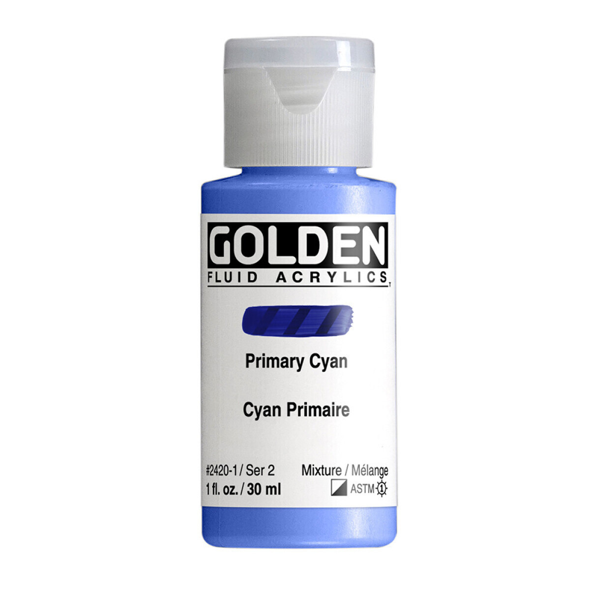 Akryl Golden Fluid 30ml – 2420 Primary Cyan