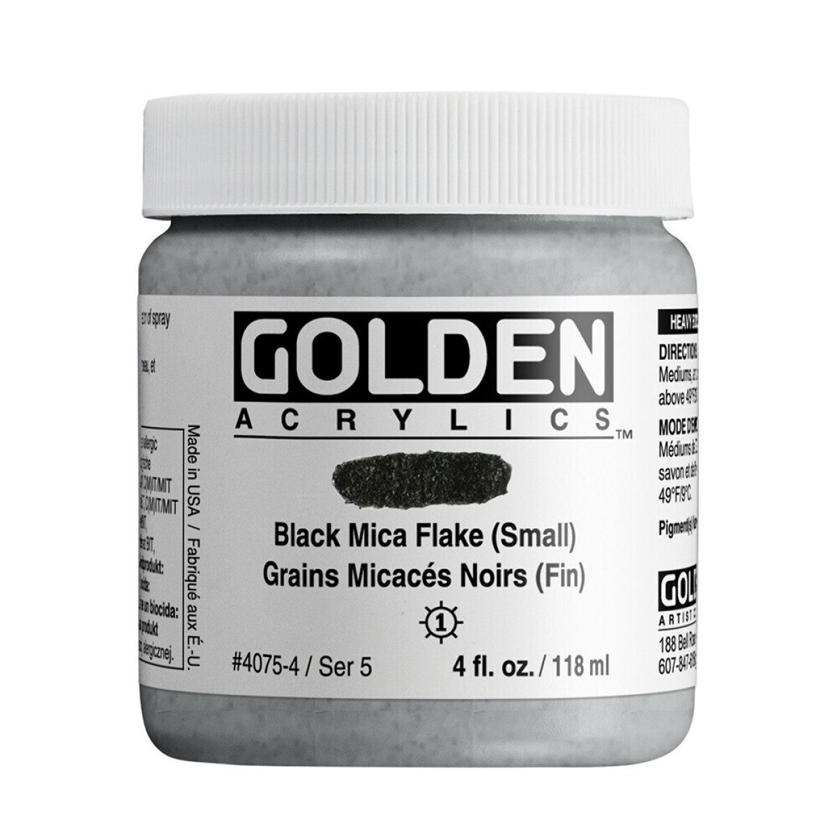 Akryl Golden HB 118ml – 4075 Black Mica Flake (Small)