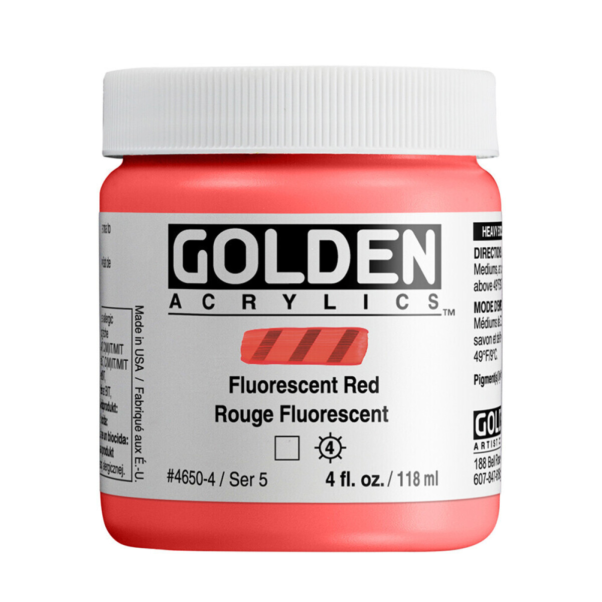 Akryl Golden HB 118ml – 4650 Fluorescent Red