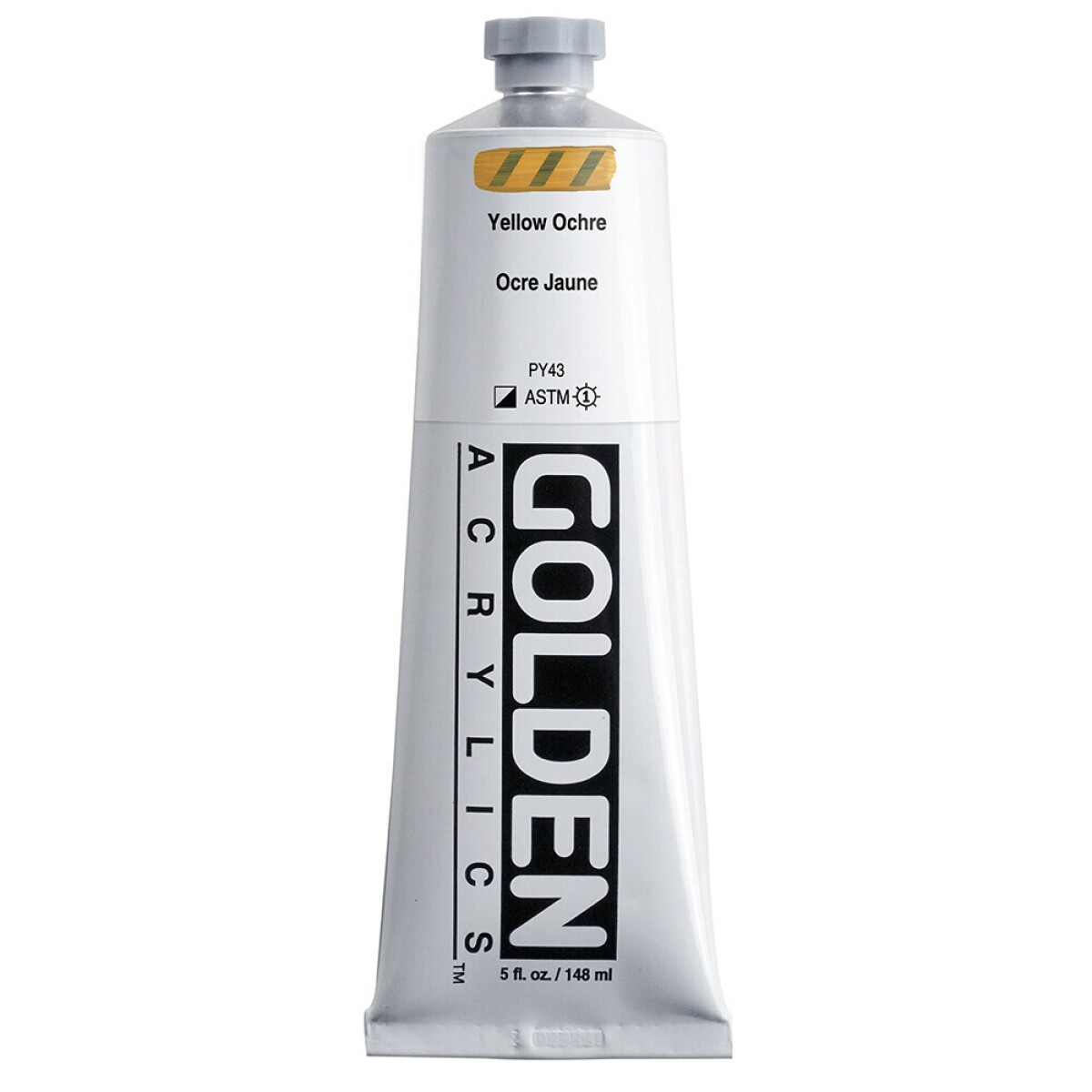 Akrylová barva Golden Heavy Body 148 ml - Yellow Ochre 1407