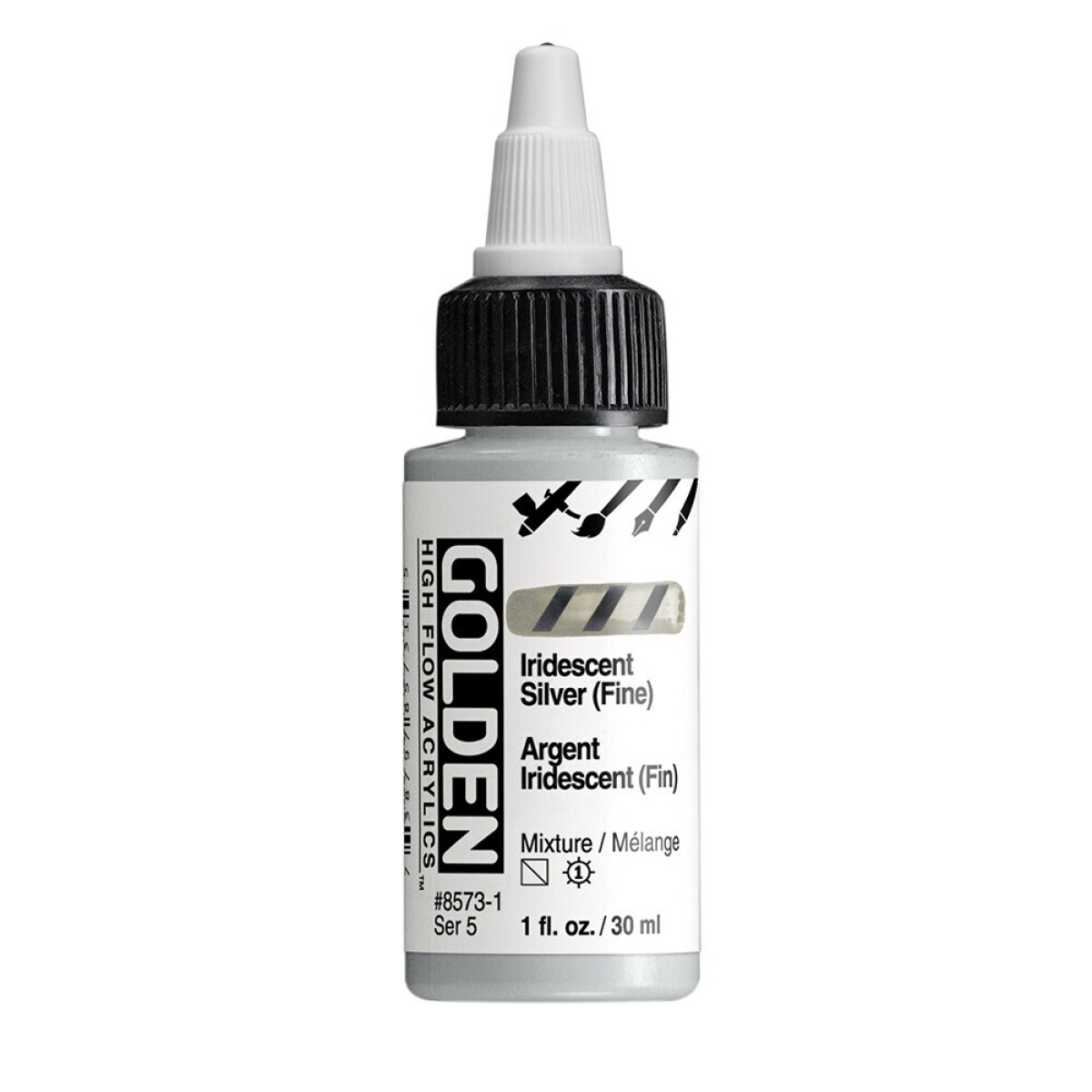 Akryl Golden High Flow 30ml – 8573 Iridescent Silver (Fine)