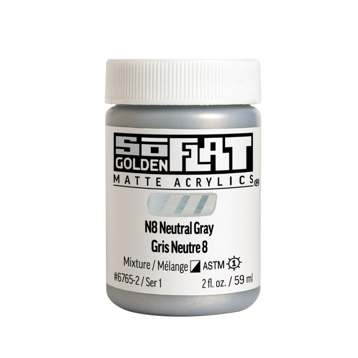 Akryl Golden SoFlat 59ml – 6765 Neutral Gray N8