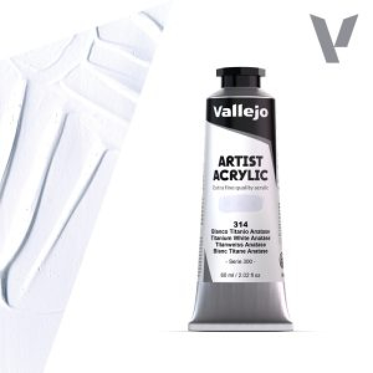 Akrylová barva Vallejo Artist 60ml – 314 Titanium White Anatase
