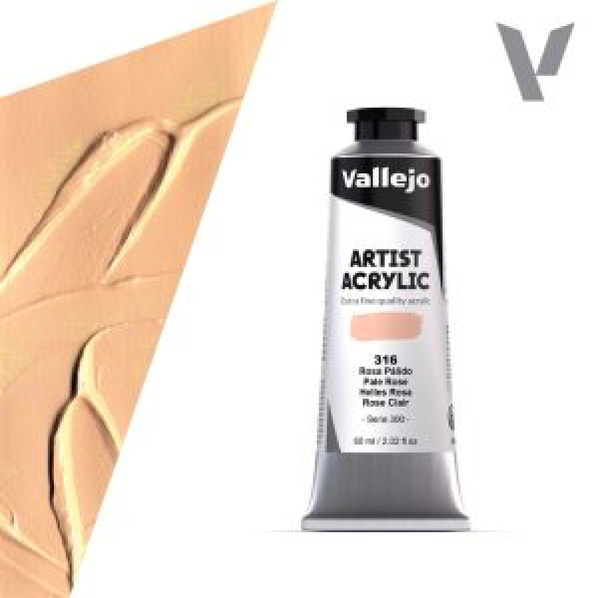 Akrylová barva Vallejo Artist 60ml – 316 Pale Rose