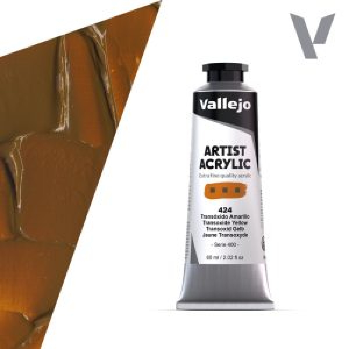 Akrylová barva Vallejo Artist 60ml – 424 Transoxide Yellow