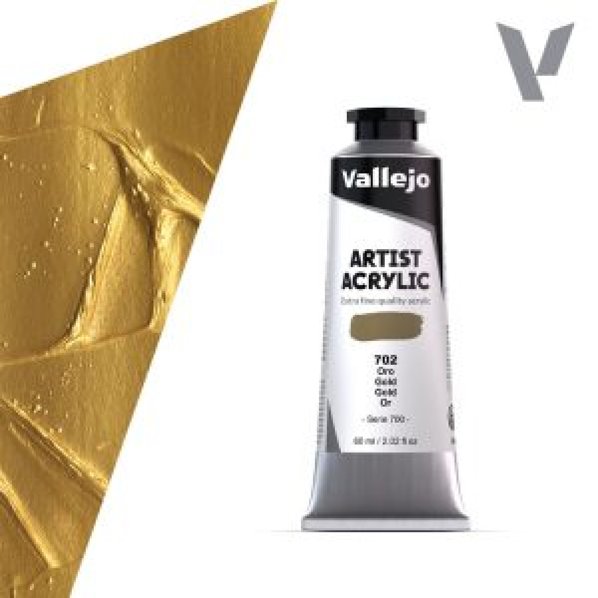 Akrylová barva Vallejo Artist 60ml – 702 Gold (Iridescent)