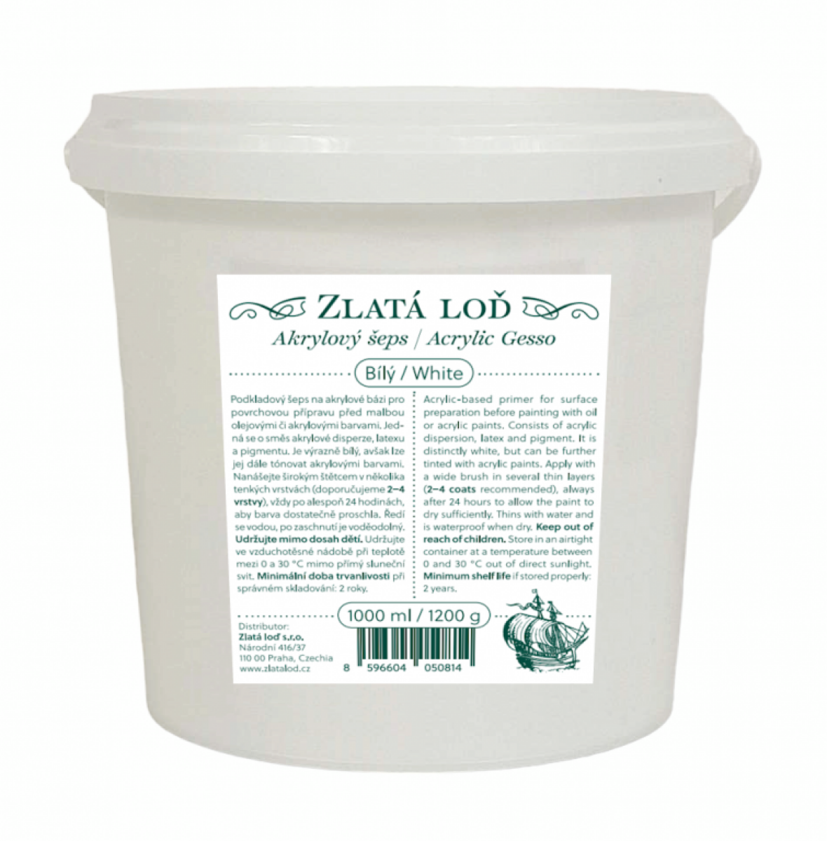 Akrylový šeps Zlatá loď 1000ml / 1200g