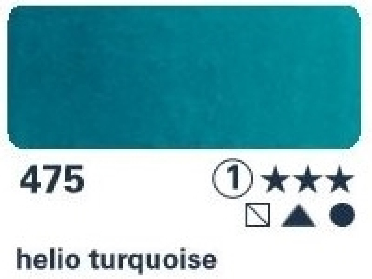 Akvarelová barva Horadam 1/2 – 475 helio turquoise