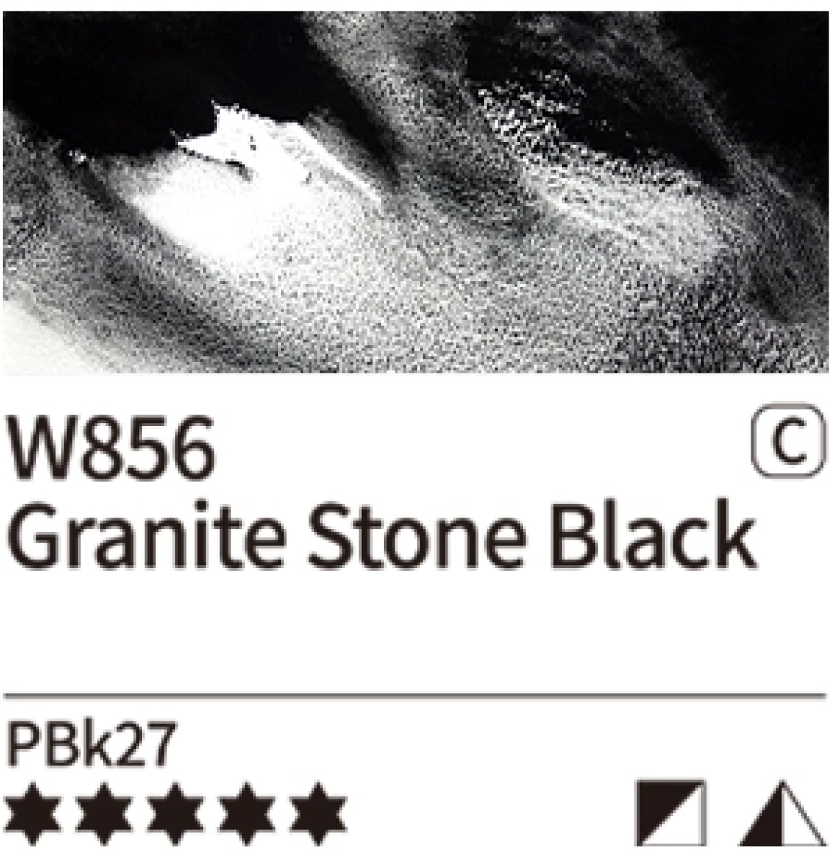 Levně Akvarelová barva Mijello Tourmaline 15ml – 856 Granite Stone Black