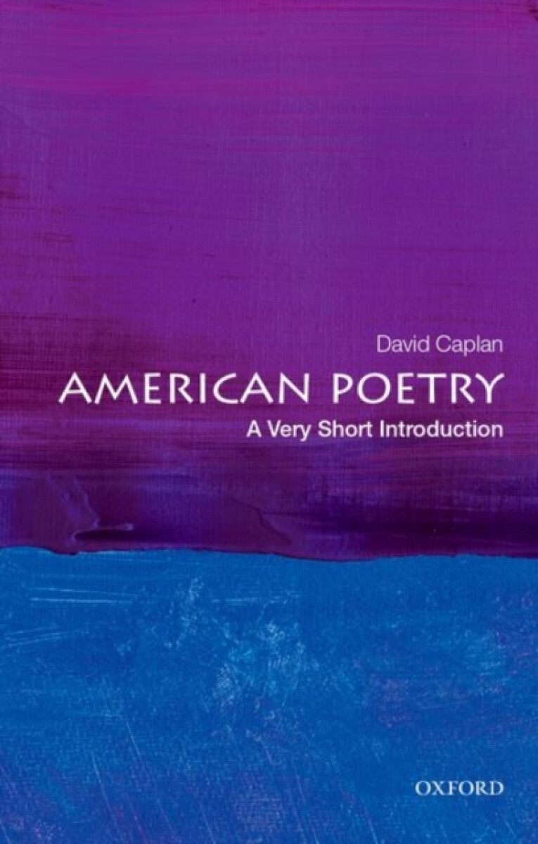 Kniha American Poetry: A Very Short Introduction