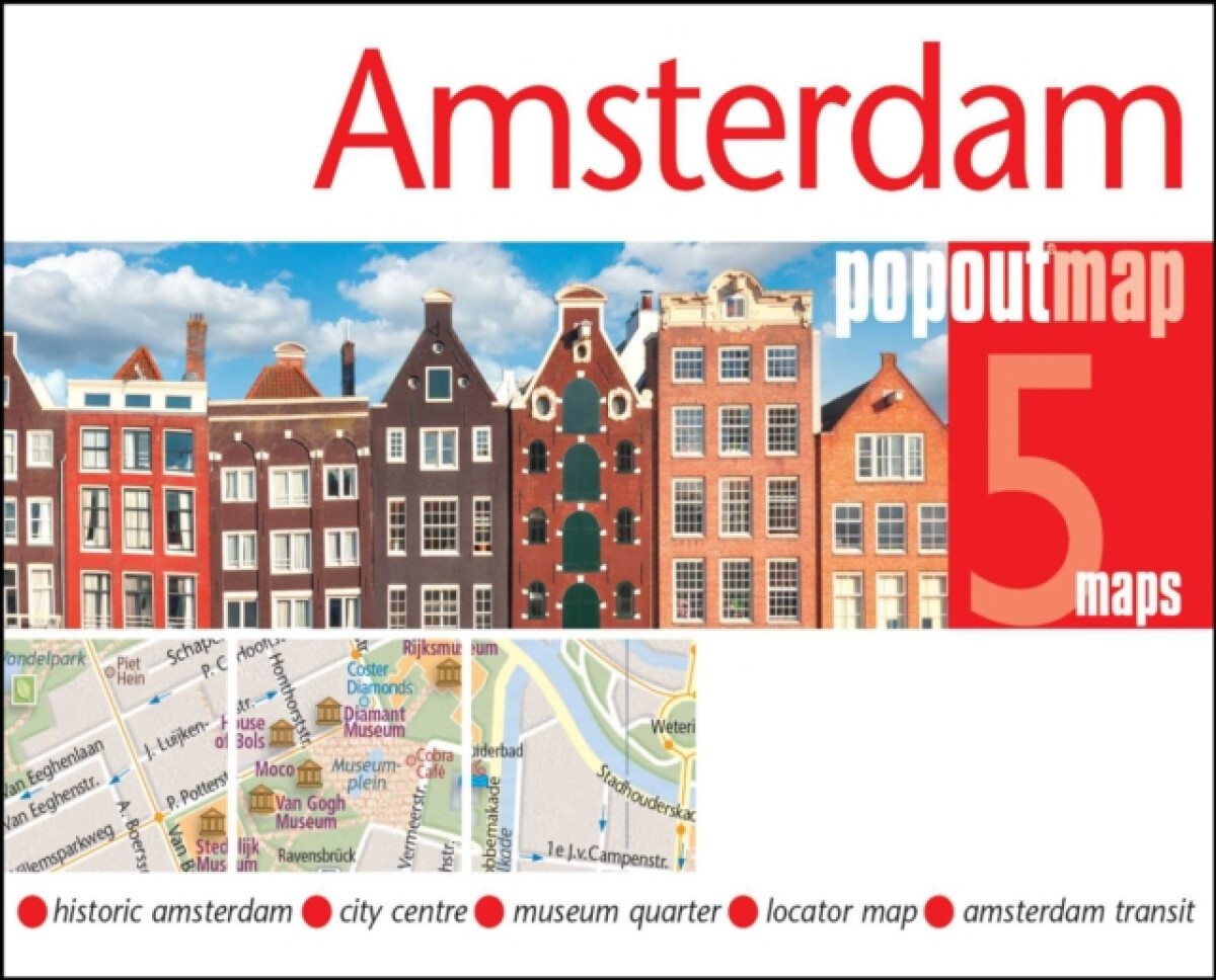 Amsterdam PopOut Map - pocket size, pop up map of Amsterdam city centre