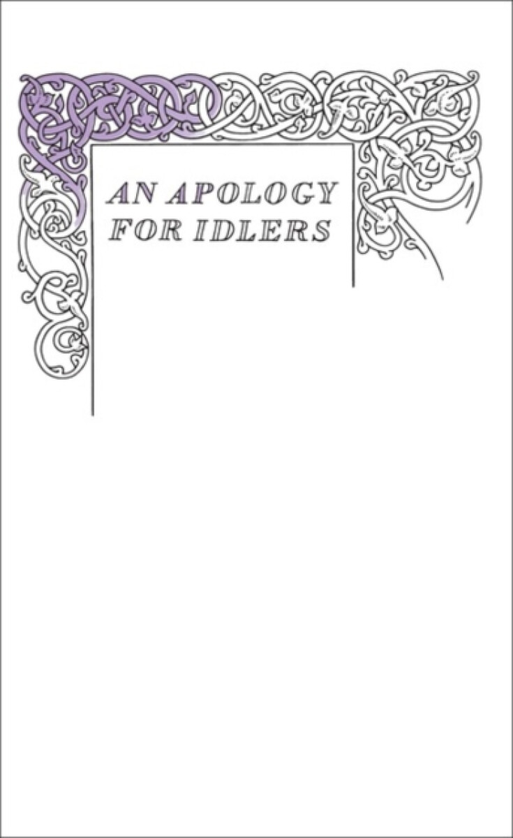 Kniha Apology for Idlers