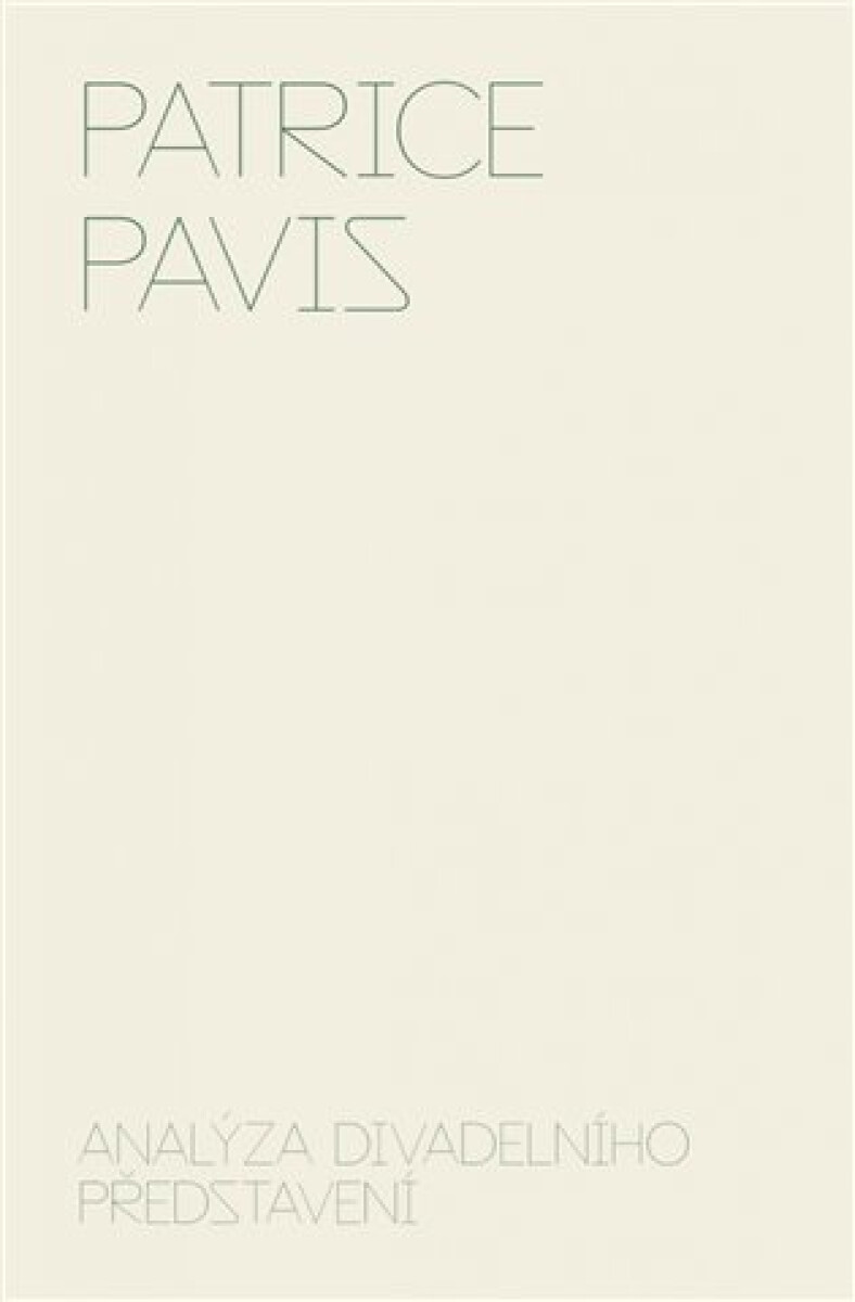 Kniha Analýza divadelního představení