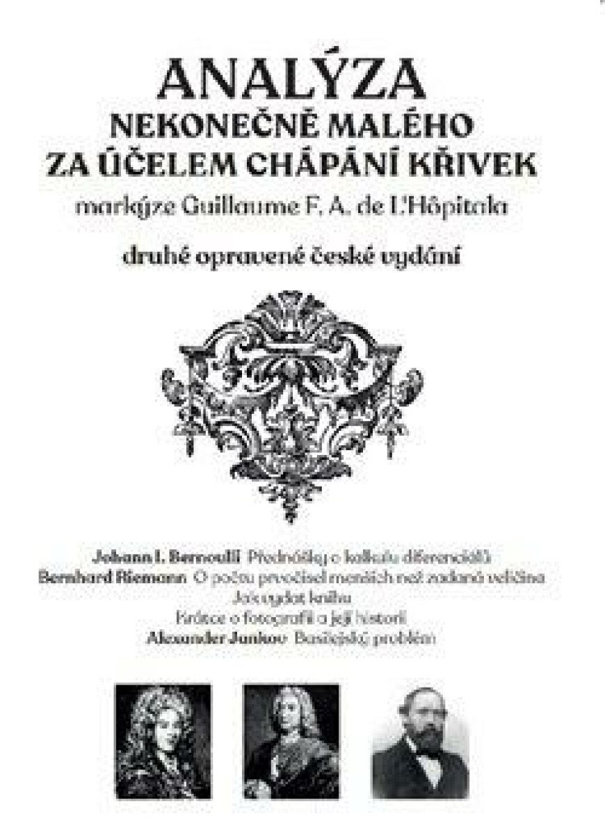 Kniha Analýza nekonečně malého za účelem chápání křivek