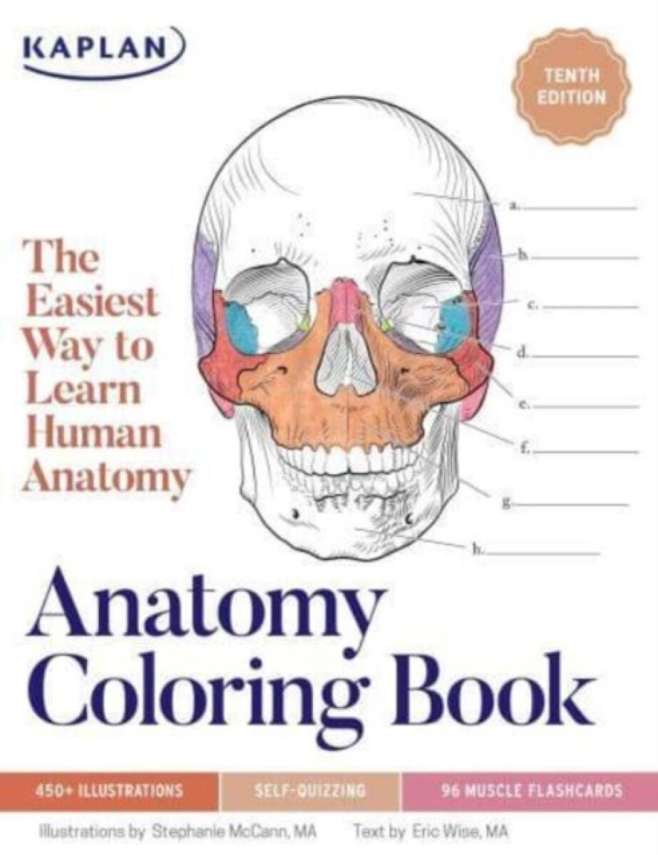 Kniha Anatomy Coloring Book with 450+ Realistic Medical Illustrations with Quizzes for Each