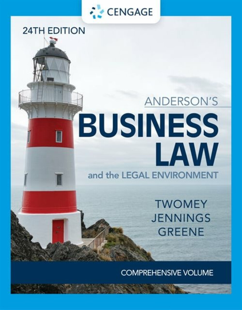 Kniha Anderson's Business Law a The Legal Environment - Comprehensive Edition