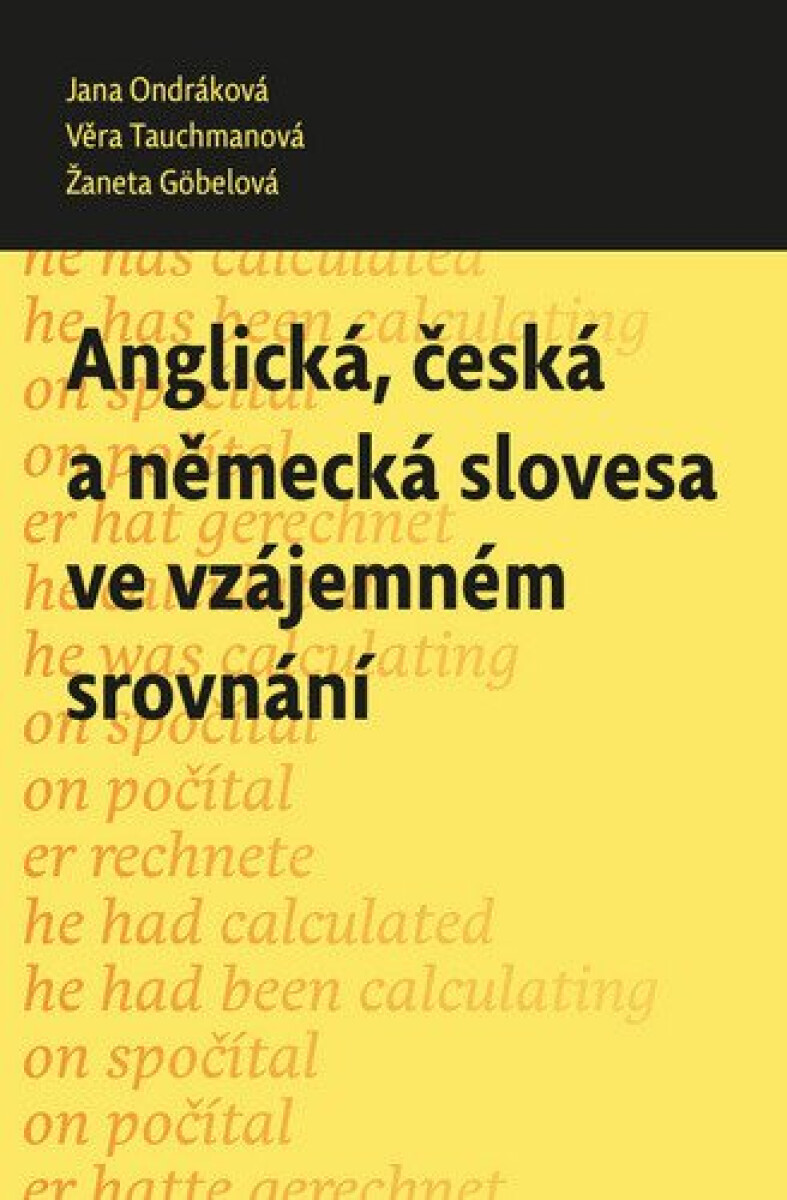 Kniha Anglická, česká a německá slovesa ve vzájemném srovnání
