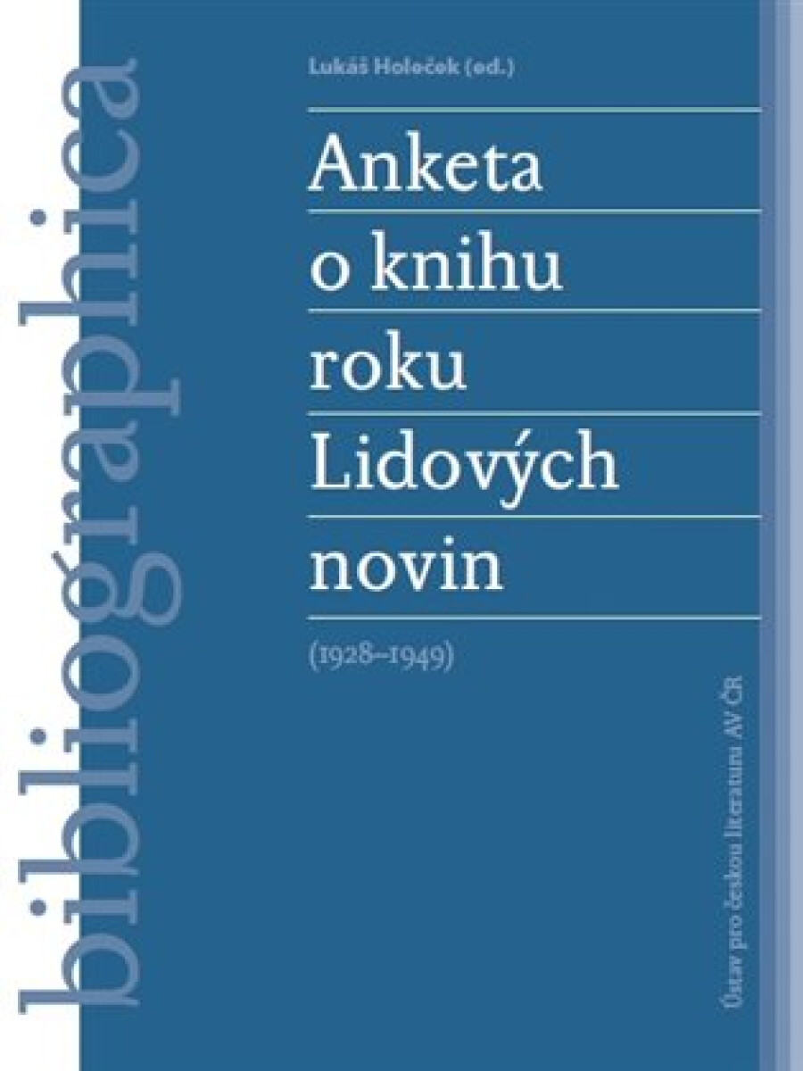 Kniha Anketa o knihu roku Lidových novin (1928–1949)
