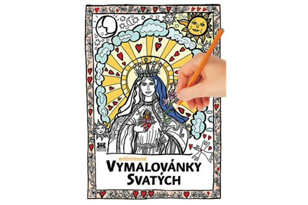 Kniha Antistresové vymalovánky svatých