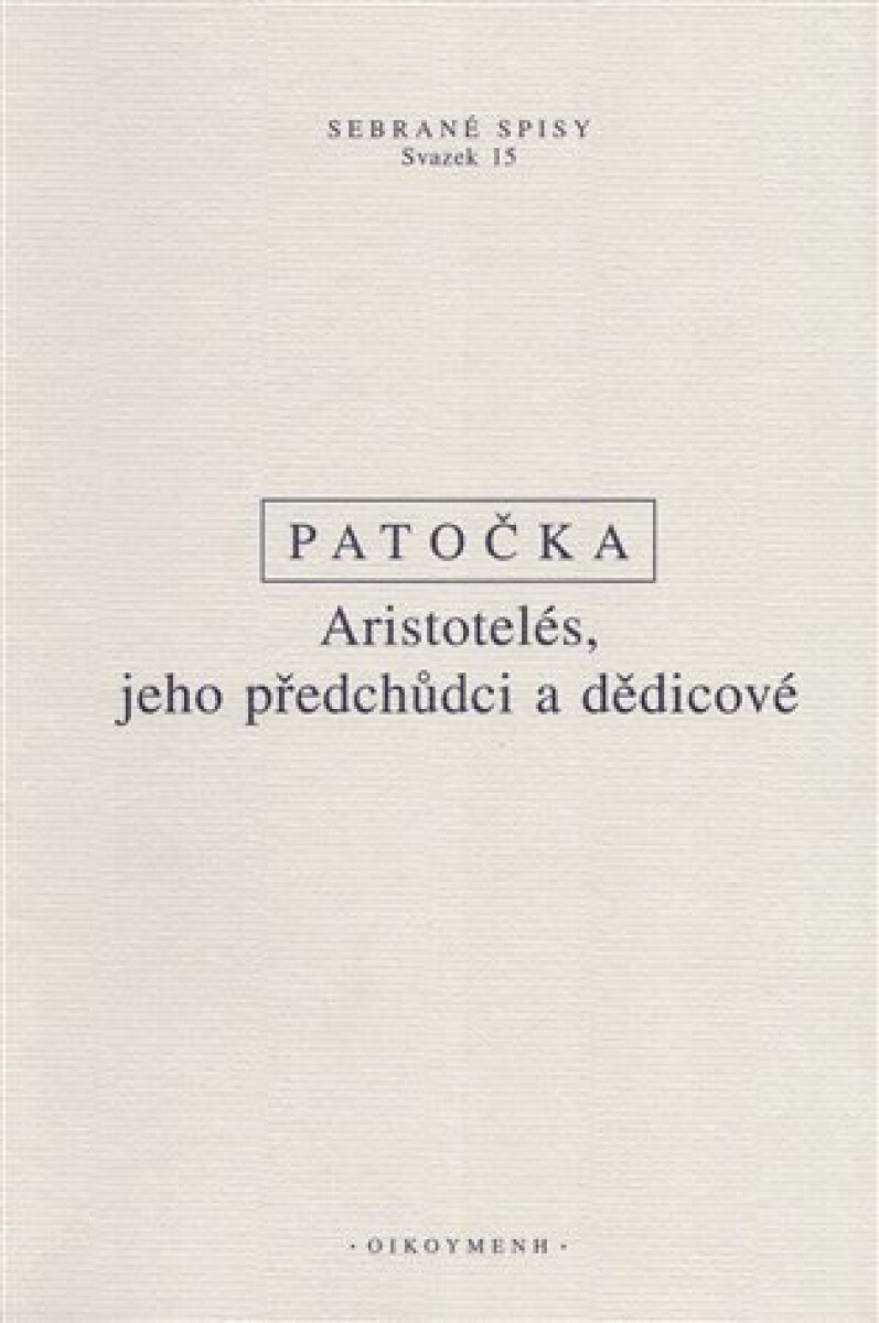 Kniha Aristotelés, jeho předchůdci a dědicové